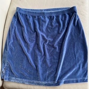 Vintage No Boundaries Blue Velvet Skirt